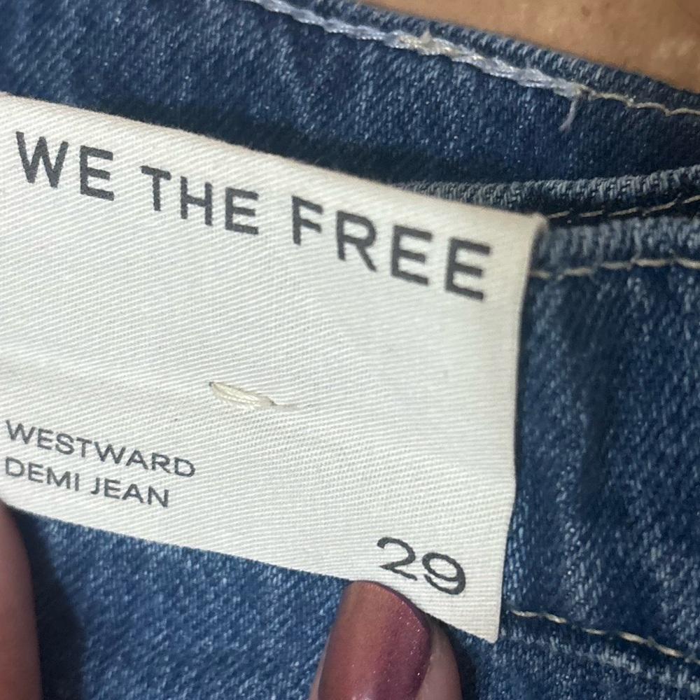 New Free People Westward Embroidered Jeans In Seascape Print Size 29 We The Free - Picture 11 of 16